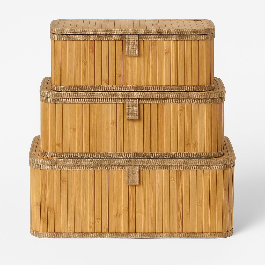boites set 3 PCS en bambou