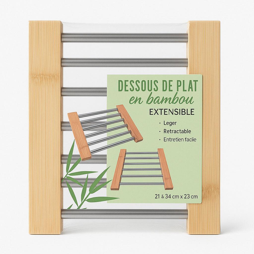 Dessous de plats en bambou et en métal